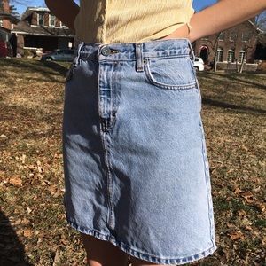 High Waisted Calvin Klein Denim Skirt